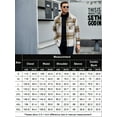 thumbnail image 4 of Coshow Men's Long Sleeve Button Down Flannel Shirt Jacket Casual Plaid Lined Shirts, 4 of 5
