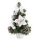 thumbnail image 2 of Oficina Tabletop Árbol de Navidad Artificial Decoración 15.7" Alto Plateado Gloria Mini árbol de navidad de sobremesa, 2 of 8