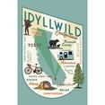 thumbnail image 2 of Idyllwild, California, Typography and Icons, Contour (100% Cotton Canvas Travel Accessory Go Bag), 2 of 2