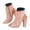 Pink, variant on Ankle Boots for Women Open Toe Suede Cutout High Heel Breathable Fashion Dress Shoes