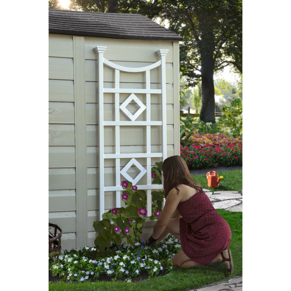 Vita 71.25"x 1.5" x 24" Kingsley Classic White Vinyl Trellis, VA68114