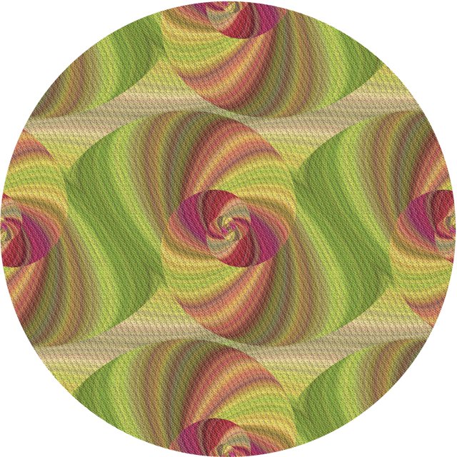 Ahgly Company Tapis d'Intérieur Rond Lavable en Machine Vert Transitionnel, 5 Pieds Rond