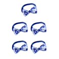 thumbnail image 3 of Methold Collar de perro, pajaritas, correa ajustable, adorables correas para mascotas, accesorios, suministros de decoración para fiesta de cachorros, flor azul 5piezas Methold CBP256307, 3 of 5