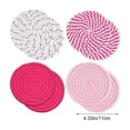 thumbnail image 3 of Woven Round Placemats Cotton Rope Table Mats Heat Insulation Coasters for Kitchen Dining Table Decor Waterproof Washable Protective Hot Dish Pad Natural Home Style Rustic Accent, 3 of 7