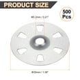 thumbnail image 2 of Uxcell 500pcs Foam Board Fasteners Washers 1-3/8 Inch Galvanized Steel Wall Washer for Fixing Fastening Installation Foam Board Panels, 2 of 7