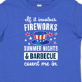 thumbnail image 4 of Inktastic 4th of July If It Involves Fireworks Summer Nights & Barbecue Count Me In Boys or Girls Baby T-Shirt, 4 of 5