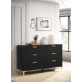 thumbnail image 2 of Kendall 6-drawer Dresser Black, 2 of 9