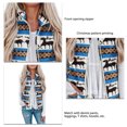 thumbnail image 5 of Chaleco De Lana Difusa para Mujer Chaqueta Sin Mangas con Cremallera Y Estampado De Navidad Cálido Informal Ropa De Abrigo para Fiesta Azul L, 5 of 5
