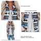thumbnail image 4 of Zip Up Vest, Fleece Vest Christmas Pattern Print Warm Casual Soft Breathable  For Party For Women ANGGREK L azul, 4 of 5