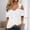 hwj#White623, variant on Huowey Women Tops Casual Shirts Short Sleeve Off The Shoulder Solid Color Deep V-Neck Loose Fit Oversized Fashionable T Shirt Summer Comfort Breathable Relaxed Blouse,Black,L
