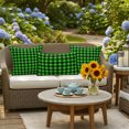 thumbnail image 5 of Black Green Plaid Outdoor Pillow Covers 20x12 Inch Lumbar Pillow Covers Set of 2 Waterproof Decorative Throw Pillow Cases Modern Buffalo Checked Gingham Art Cushion Covers for Patio Furniture Garden, 5 of 8