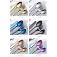 thumbnail image 4 of Ergonomic Design Utensils, Gold Silverware Set, Food-Grade Stainless Steel For Health-Conscious Dining, Stainless Steel Titanium Plating With Rainbow Color Flatware Set, Service For 6 (Ergonomic), 4 of 7
