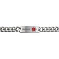 thumbnail image 3 of Bling Jewelry Mens Medical ID Bracelet Silver Tone Stainless Steel 8" for Identification Purposes, 3 of 6