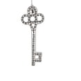 thumbnail image 2 of 10" Antique-Style Rhinestone Covered Key Christmas Ornament, 2 of 2