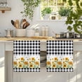 thumbnail image 4 of Sunflower Kitchen Towels Set of 3, Black White Buffalo Plaid Check Country Bee Absorbent Dish Towels for Kitchen, Microfiber Hand Towel, Quick Drying Tea Towel for Cleaning Decorative Dishcloths, 4 of 7
