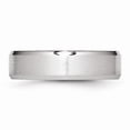 thumbnail image 3 of White Cobalt Ring Band Wedding Beveled Standard Edge Satin and Polished 6mm, 3 of 6