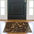 thumbnail image 2 of Ottomanson Leaf Indoor Doormat 2'3" x 3' - Non Slip Low Pile Area Rug for Entryway, Brown, 2 of 11