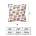 thumbnail image 2 of Throw Pillow Covers, Cactus Succulents blooming Soft Square Pillow Cases with Invisible Zipper for Couch Bed Sofa, Farmhouse Fall Home Decor 16"x16", 2 of 7