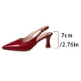 thumbnail image 7 of Purcolt Women's Slingback Kitten Heel Pumps Shoes Closed Pointed Toe Sandals Evening Party Wedding Slip on Dress Shoes, 7 of 7
