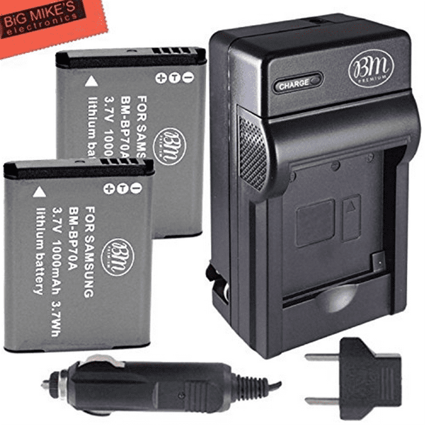 BM Premium 2Pack of BP70A, BP70A Batteries and Battery Charger for