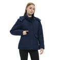 thumbnail image 4 of WenVen Women's Winter Jackets Padded Windbreaker Hooded Puffer Jacket Blue 2XL, 4 of 10