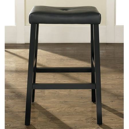 - Crosley Furniture Upholstered Saddle Seat Bar Stool with 29