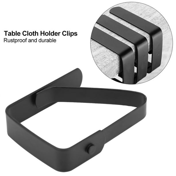 8 Pack Stainless Steel Tablecloth Clips Black Picnic Tablecloth Clips