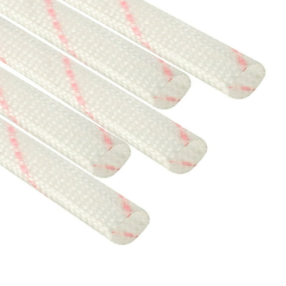 Uxcell 5pcs Fiberglass Heat Shield Sleeve 6mm(1/4-inch) ID Sleeving Pipe