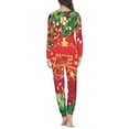 thumbnail image 4 of Conjunto de pijamas de manga larga para mujer, ropa de dormir cómoda, Jersey informal, ropa de estar por casa, regalos de Navidad, envío directo, 2 piezas, 4 of 4