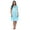 Blue, variant on Nightgown - Women's Short Sleeve Tricot Nightgowns, Flutter Sleeves and Lightweight Silky Fabric