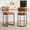 Brown, variant on Spruce & Spring 26" Fixed Counter Height Bar Stools Set of 2, Upholstered Counter Chairs with Curved Back & Channel Tufting, Metal Base for Kitchen Island & Home Bar, Brown Faux Leather
