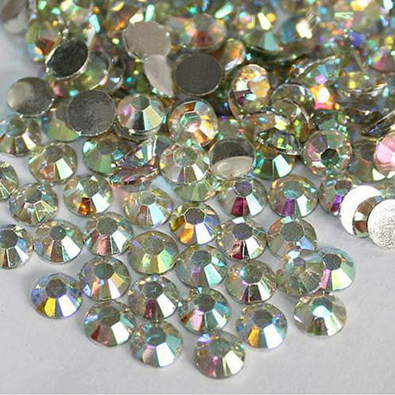 Besufy Embellishments,1000 Pack Round Flatback Scrapbooking DIY Craft  Rhinestone Beads