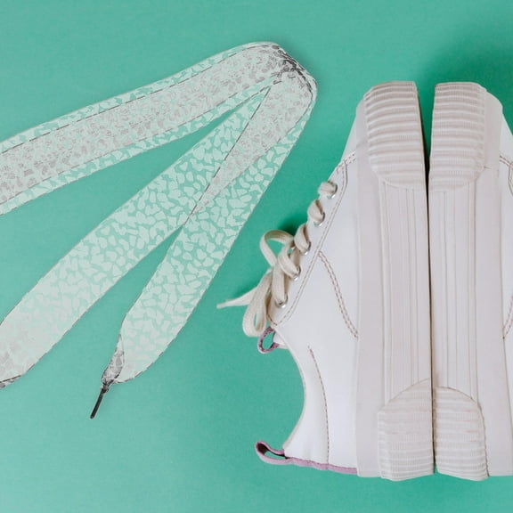 STRANDCHIC Leopard Print Wide Polyester Pair Stylish Replacement Laces for Shoes