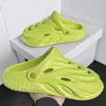 thumbnail image 6 of GPOECD Breathable Indoor Outdoor Clogs for Men Wide Design Soft Sole Comfortable Slippers for Men with Arch Support ZZ01_Green，41, 6 of 7