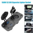 thumbnail image 5 of Quick Charge 3.0 Cigarette Lighter Outlet Waterproof 12V/24V Dual USB Car Socket with LED Voltmeter Touch Switch for Car RV Boat, 5 of 5