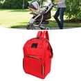 thumbnail image 3 of School Backpack, Front Utility Pocket High Capacity Travel Backpack  For Shopping Red, 3 of 8