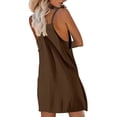 thumbnail image 4 of Vedolay Womens Tennis Dress with Built in Shorts Workout Tennis Active Sports Athleisure Outfits Built in Shorts Trendy Vacation（Brown,XXL）, 4 of 7