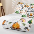 thumbnail image 4 of Catabedysis Watercolor Camping Twin Quilt Set,Jungle Bear Owl Twin Coverlet Set For Boys,Multicolor,3-Piece, 4 of 7