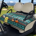 thumbnail image 3 of Yuyamidu Green Golf Cart Seat Covers Southwest Aztec Horse Replacement Seat Cover with 4 Front Pockets Portable Golf Cart Seat Towel Blanket for Club Car Travel Sports, 3 of 8