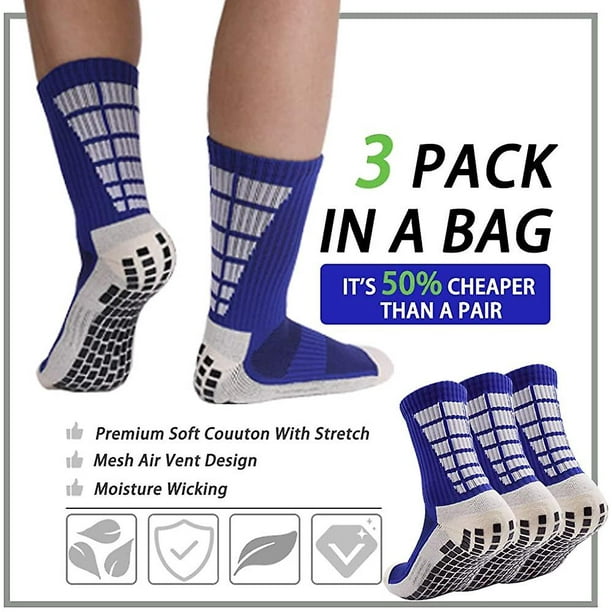 3 Pairs Non Slip Hospital Socks, Anti Slip Non Skid Slipper Hospital Socks  With Grips For Adults Men Women ly