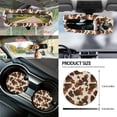thumbnail image 5 of Renewold Car Seat Cover Full Set 14 Pack, with Steering Wheel Seat Belt Rear View Mirror Center Console Trash Can Coaster Gear Shift Knob Cover Set Universal Fit Most Vehicles, Fashion Cow Print, 5 of 7