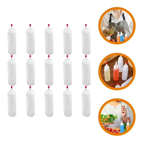 SEWACC Travel Condiment Squeeze Bottles for Households 15Pcs 5.50X1.18X1.18in