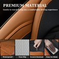 thumbnail image 4 of Coverado Black&Brown Car Seat Covers Full Set, Faux Leather Seat Protectors with Embossed Grains, Front and Back Auto Cushions Universal Fit Most Cars, Sedans, SUVs and Trucks, 4 of 8