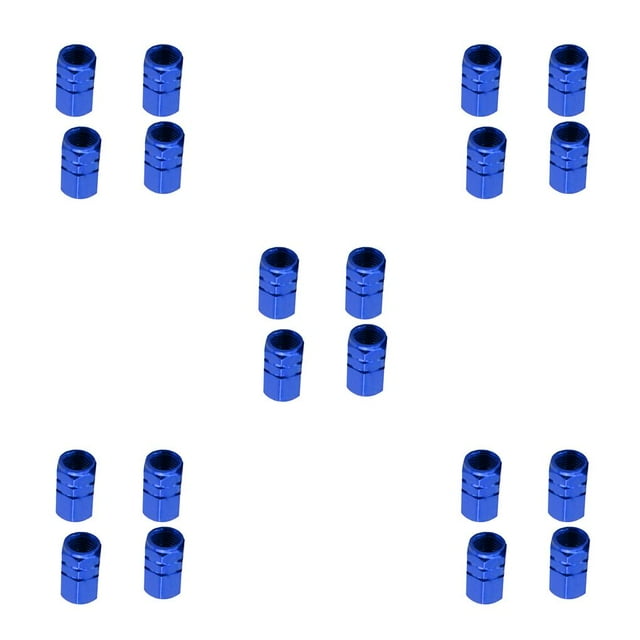 serony 4 Pieces Decorative Tire Caps Sturdy Exquisite Tire Plug Covers Tyre Part Modifying Accessory for Modification Blue 5Set