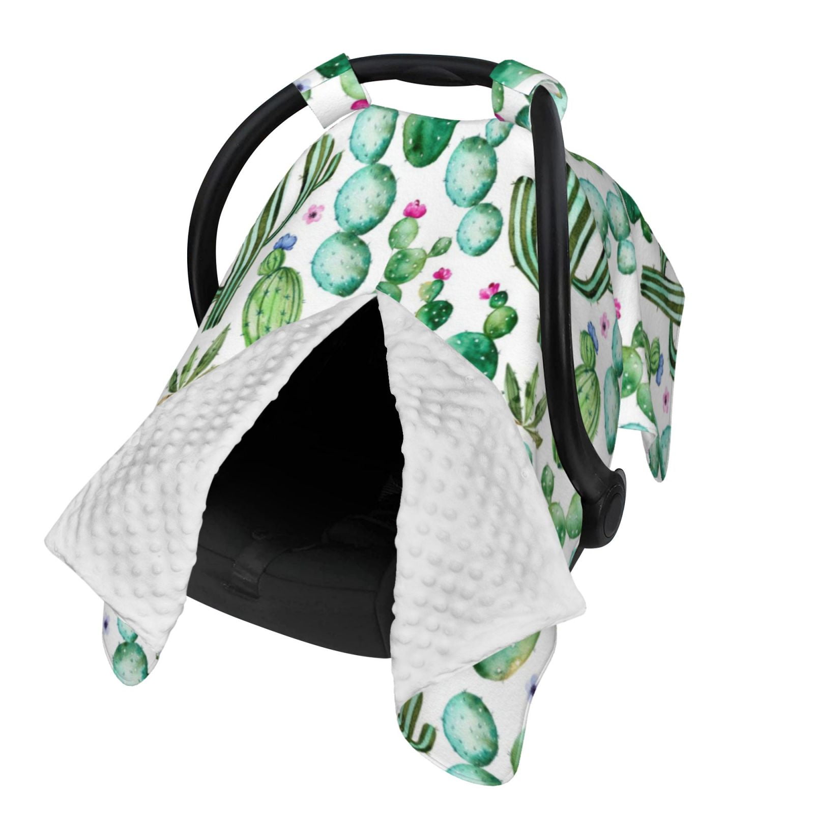 Naloa Cactus Plants1 Baby Car Seat Cover, Breathable Baby Carrier Cover, Multiuse Baby Carrier Cover & Nursing Breastfeeding Cover