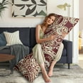 thumbnail image 5 of Paisley Long Body Pillow Cover - Vintage Bohemian Floral Print, Soft & Breathable Ethnic Fabric, Hidden Zipper, 20"x54" - Elegant Home Decor Gift for Side Sleepers & Pregnancy Support, 5 of 7