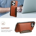 thumbnail image 6 of Decase for iPhone 14 Plus Wallet Phone Case,with Magnetic Detachable Card Slot,Compatible with MagSafe,Slim PU Leather Shockproof Kickstand Anti-Fall Magnetic Wallet Case Cover,Brown, 6 of 9