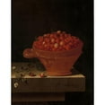 thumbnail image 3 of Adriaen Coorte 15x18 Black Modern Framed Museum Art Print Titled - A Bowl of Strawberries on a Stone Plinth (1696), 3 of 5