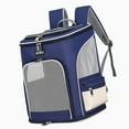thumbnail image 2 of Transporteur de Voyage pour Animaux Pliable avec Sangle Rembourrée, Sac à Main Léger pour Chat, Maison, Extérieur, Randonnée, Blanc, 2 of 7