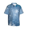 thumbnail image 2 of Daiia Snowflakes1 Hawaiian Shirt for Men Gentle Cotton Regular Short Sleeve Casual-Medium, 2 of 9